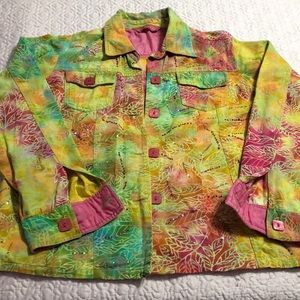 Casual jacket, 100% cotton, Sz Lg